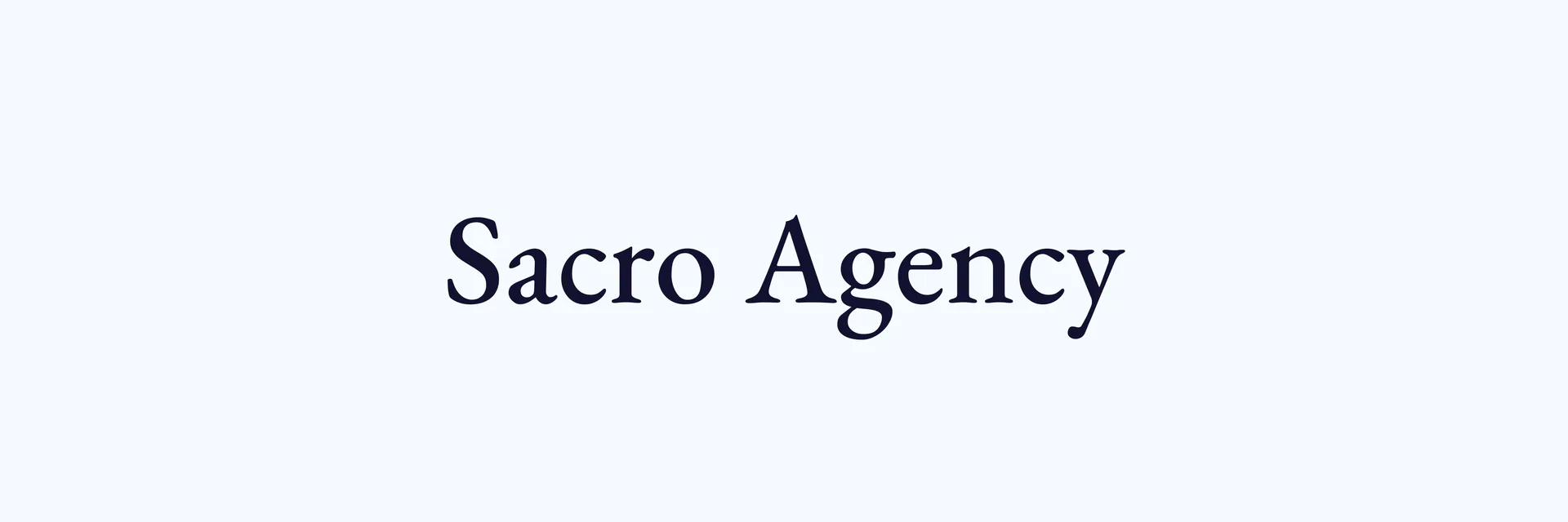 Sacro Agency text logo animation